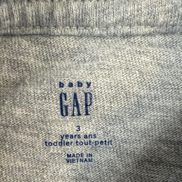 GAP - 3T - Heather Grey Binocular Graphic Long Sleeve - Picture 2 of 4